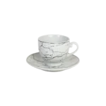 Porcelain 12pcs marbled design coffee cups with saucer