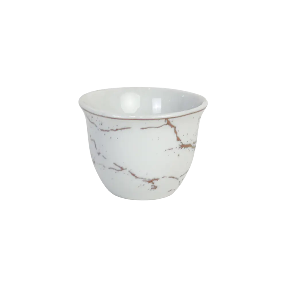 Porcelain 12pcs marbled design coffee cups