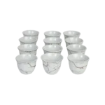 Porcelain 12pcs marbled design coffee cups2