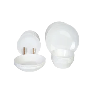 Porcelain 24pcs white dinner set