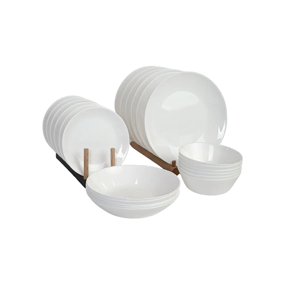 Porcelain 24pcs white dinner set2