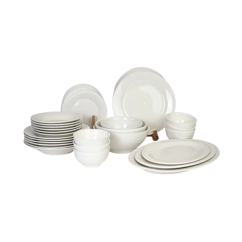 Porcelain 36pcs white dinner set