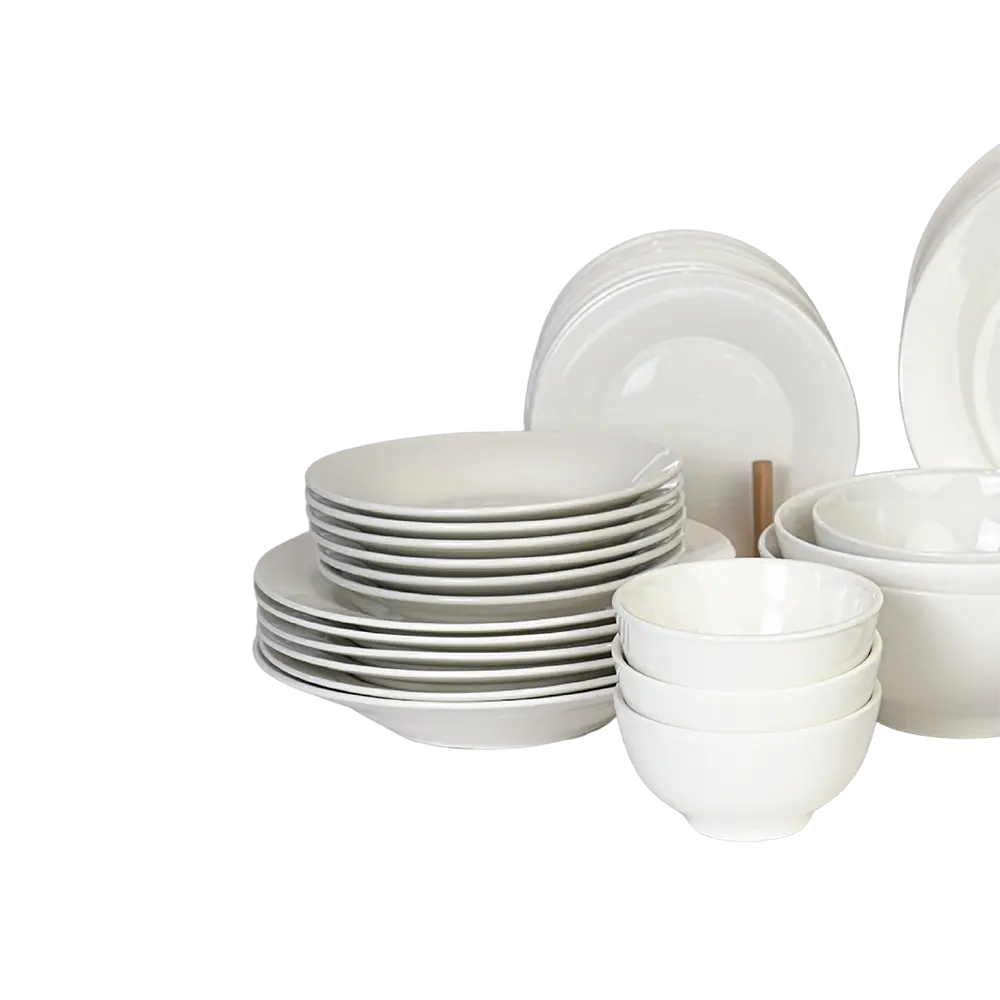 Porcelain 36pcs white dinner set1