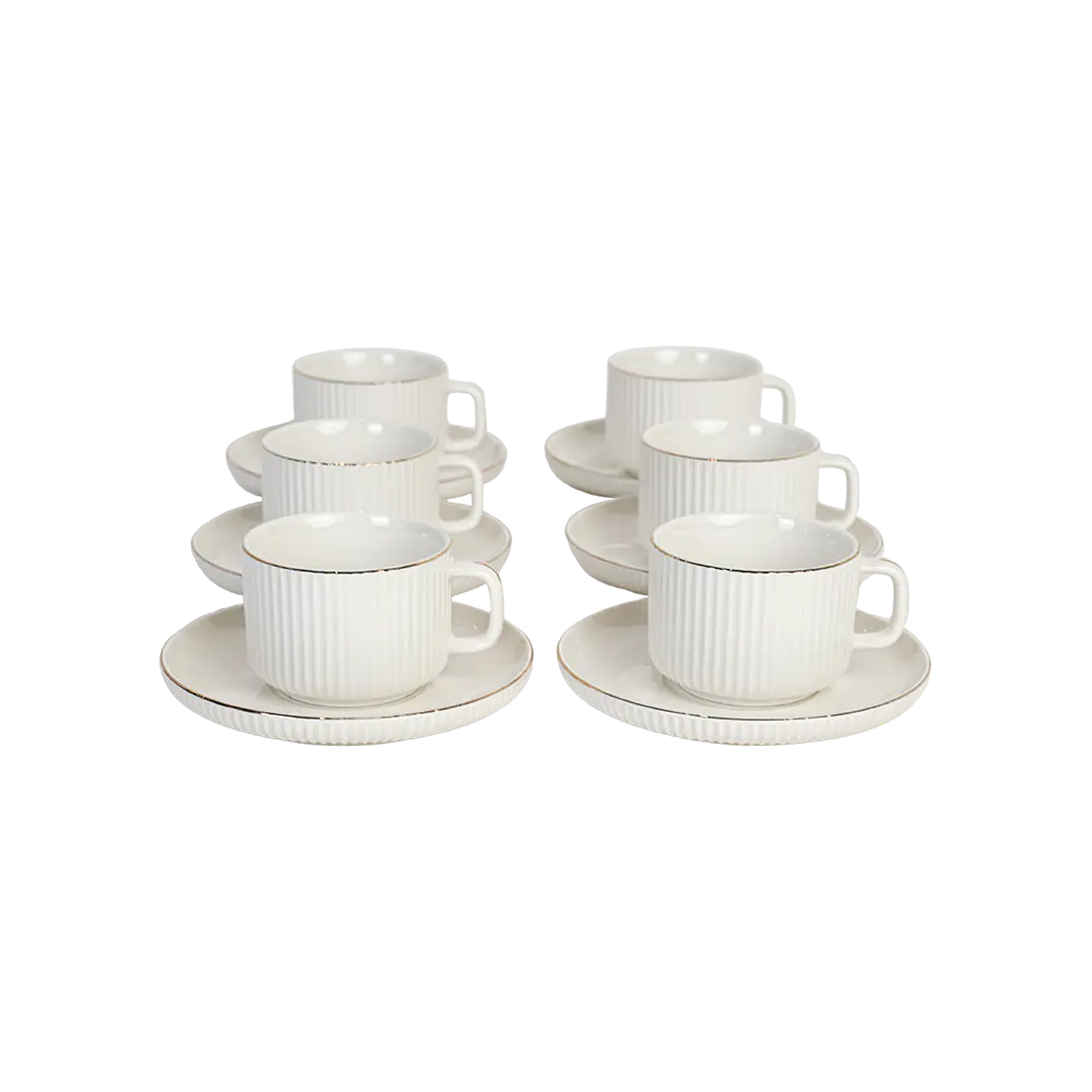Porcelain-6Pcs-Ribbed-Design-White-&-Gold-Coffee-Cups2 Porcelain 6pcs ribbed design white & gold coffee cups2