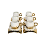 Porcelain-6Pcs-White-&-Gold-Coffee-Cups-with-Saucer2 Porcelain 6pcs white & gold coffee cups with saucer2