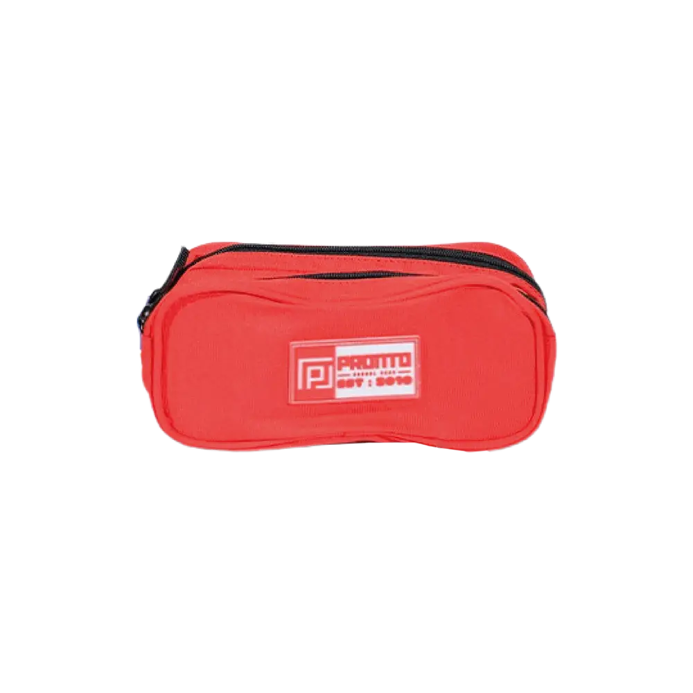 Pronto-2-Zippers-Red-Pencil-Case Pronto 2 zippers red pencil case