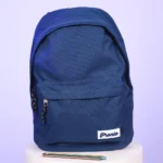 Pronto 42cm 2 black zippers navy blue backpack