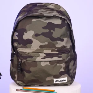 Pronto 42cm army design 2 zippers backpack