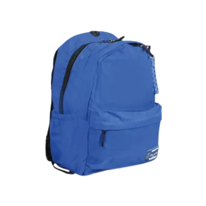 Pronto 43cm 3 black zippers blue backpack