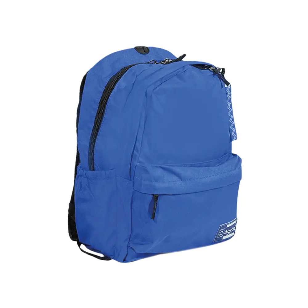 Pronto-43cm-3-Black-Zippers-Blue-Backpack Pronto 43cm 3 black zippers blue backpack