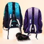 Pronto-46cm-4-Zippers-Purple-&-Light-Purple-Backpack-Set1 Pronto 46cm 4 zippers purple & light purple backpack set1
