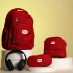Pronto 46cm 4 zippers red backpack set