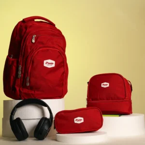 Pronto 46cm 4 zippers red backpack set
