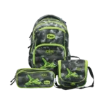 Pronto 46cm airplane design 4 zippers backpack set
