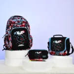 Pronto-46cm-XOXO-Design-4-Zippers-Back-&-Blue-Backpack-Set1 Pronto 46cm xoxo design 4 zippers back & blue backpack set1