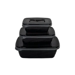 Qlux 3pcs black storage box set