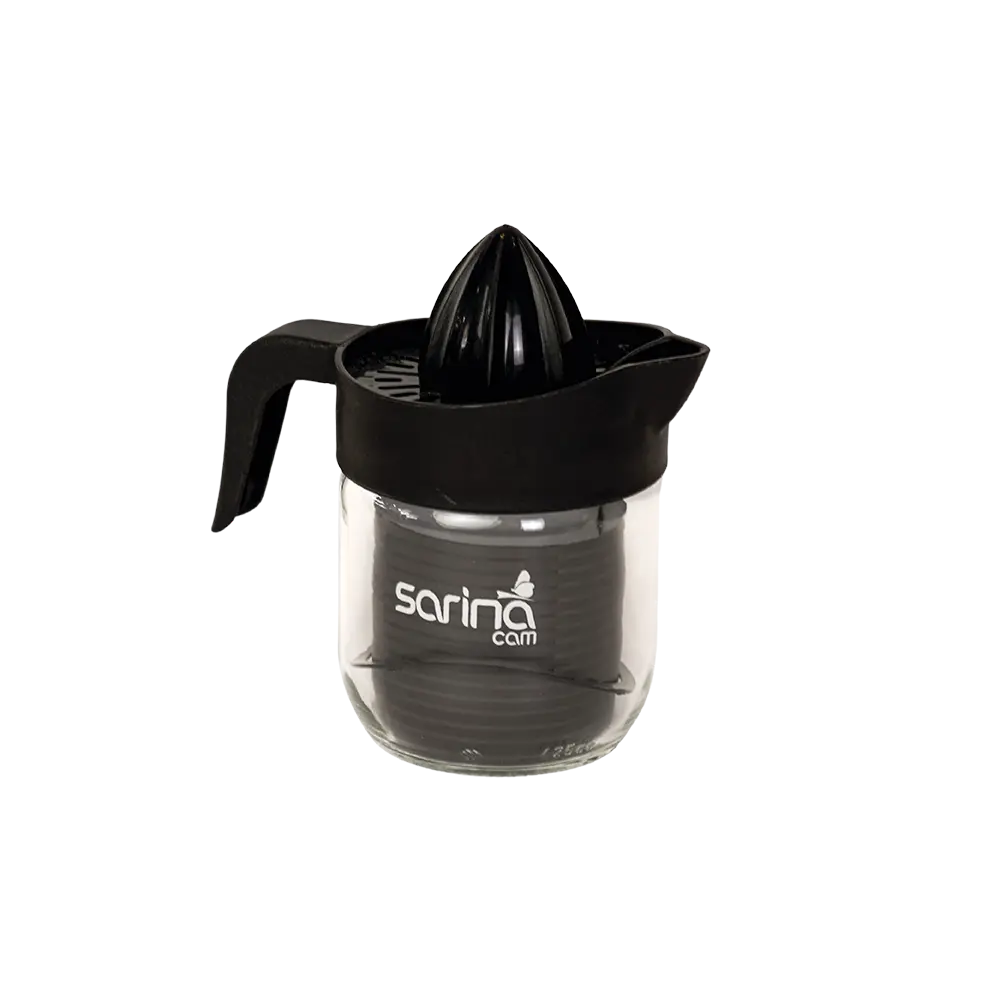 Sarina 425ml black citrus juicer with handle