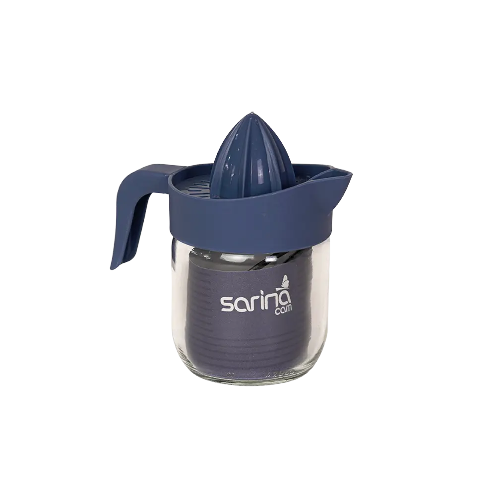 Sarina 425ml navy blue citrus juicer with handle