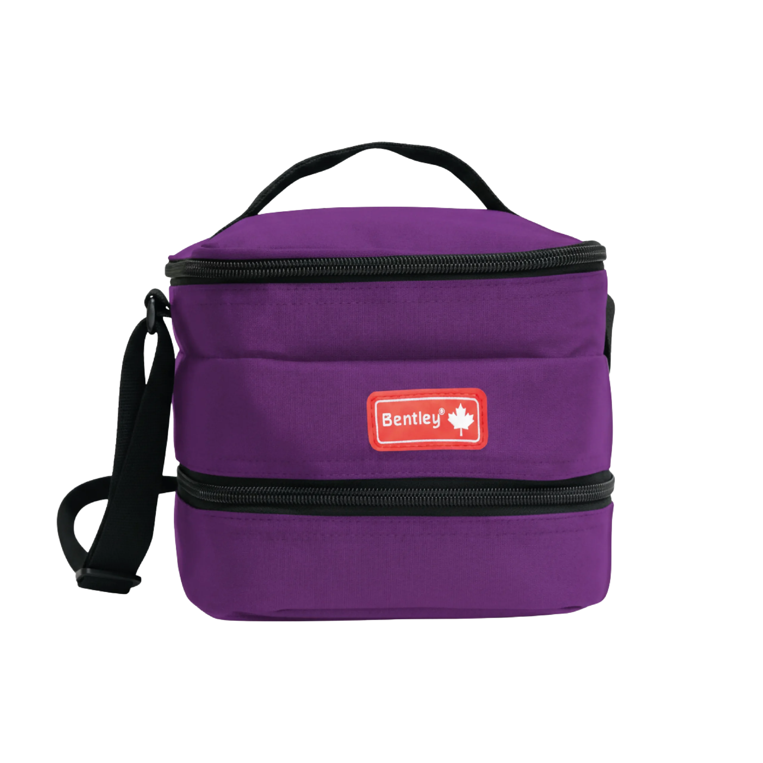 Bentley-2422-Purple-2-Zippers-Lunch-Bag Bentley 2422 purple 2 zippers lunch bag