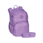 Bentley 2434 purple 3 zippers 43cm backpack with pencil case