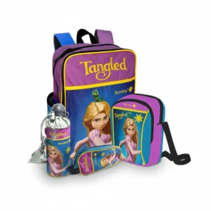 Bentley 2503 tangled design 5pcs 2 zippers 37cm backpack set