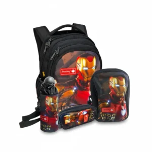 Bentley 2511 iron man design 5pcs 3 zippers 42cm backpack set