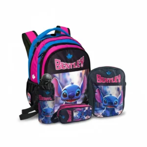 Bentley 2519 stitch design 5pcs 3 zippers 42cm backpack set