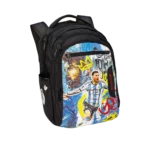 Bentley 2527 messi design 3 zippers black 45cm backpack