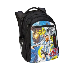 Bentley 2527 messi design 3 zippers black 45cm backpack