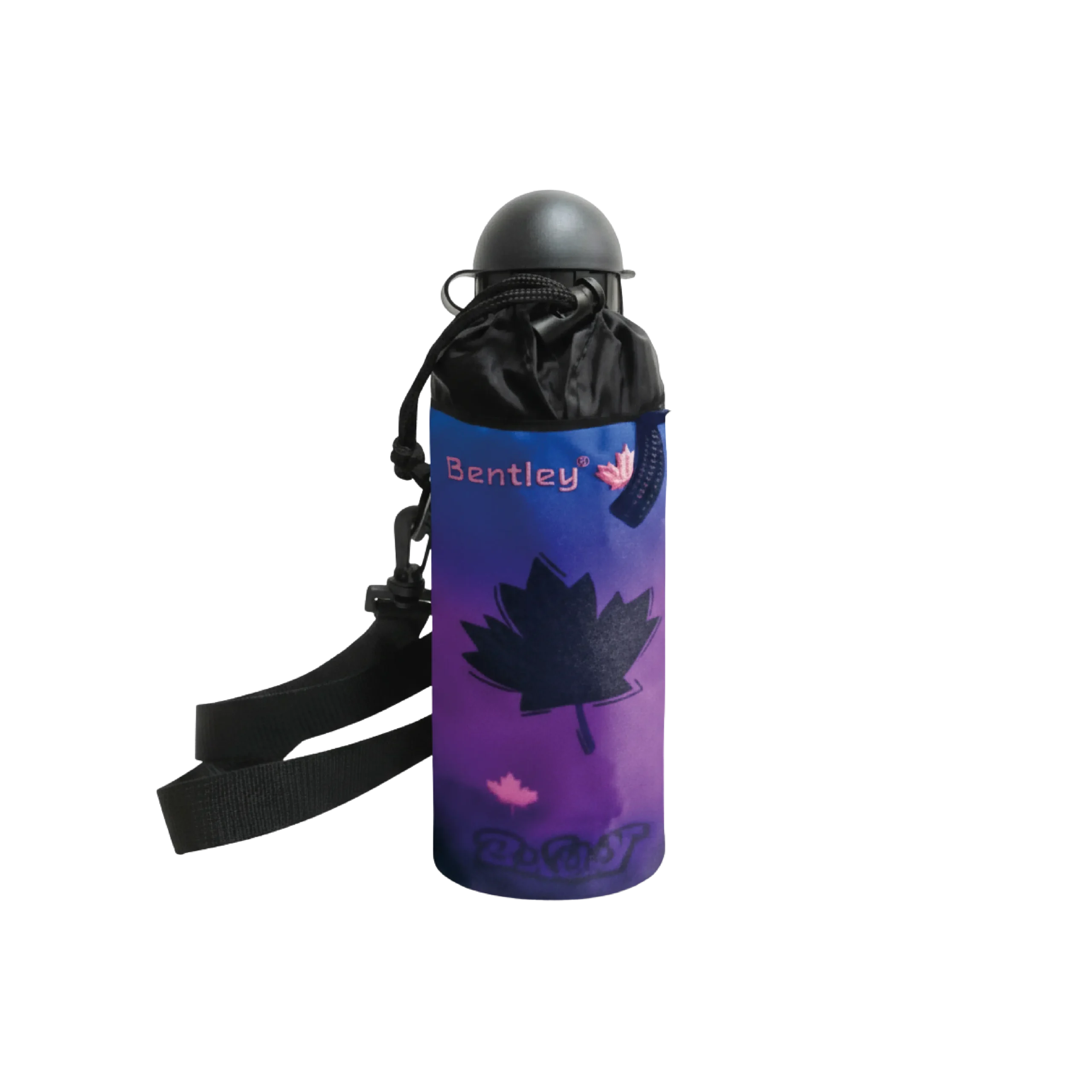 Bentley 2544 water bottle with maple leaf design case