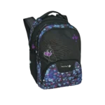 Bentley 2547 hearts design 3 zippers black 45cm backpack