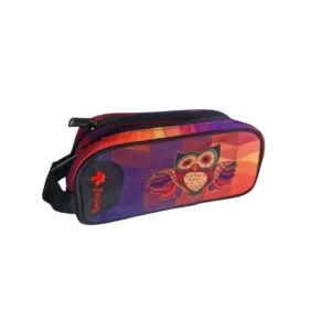 Bentley 2557 owl design 2 zippers pencil case