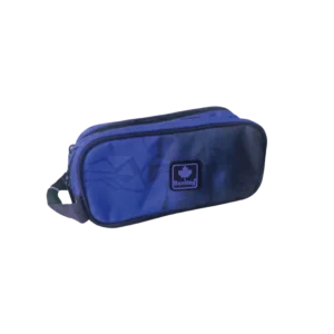 Bentley 2561 black & navy blue 2 zippers pencil case