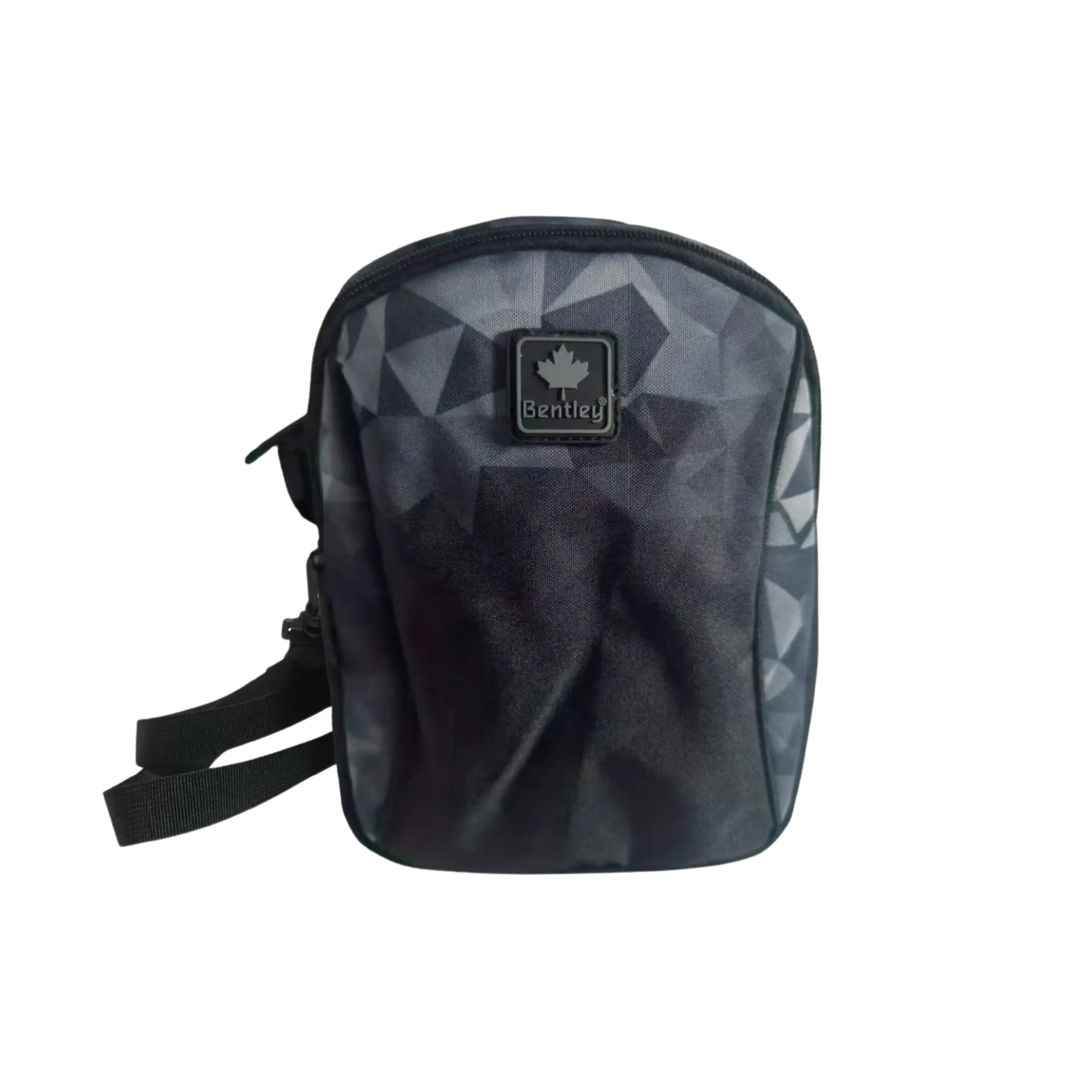 Bentley 2566 black & grey 1 zipper lunch bag