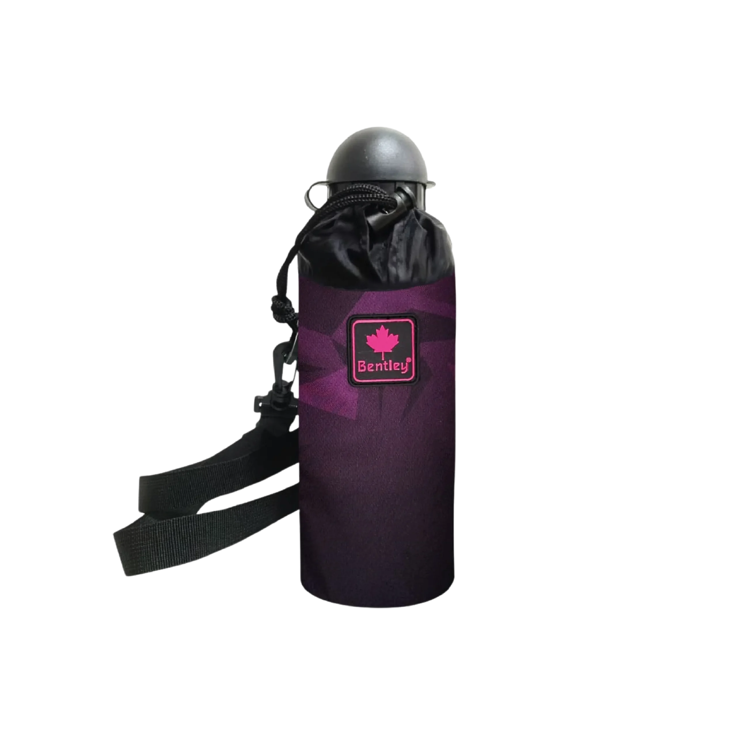 Bentley 2568 water bottle with black & magenta case