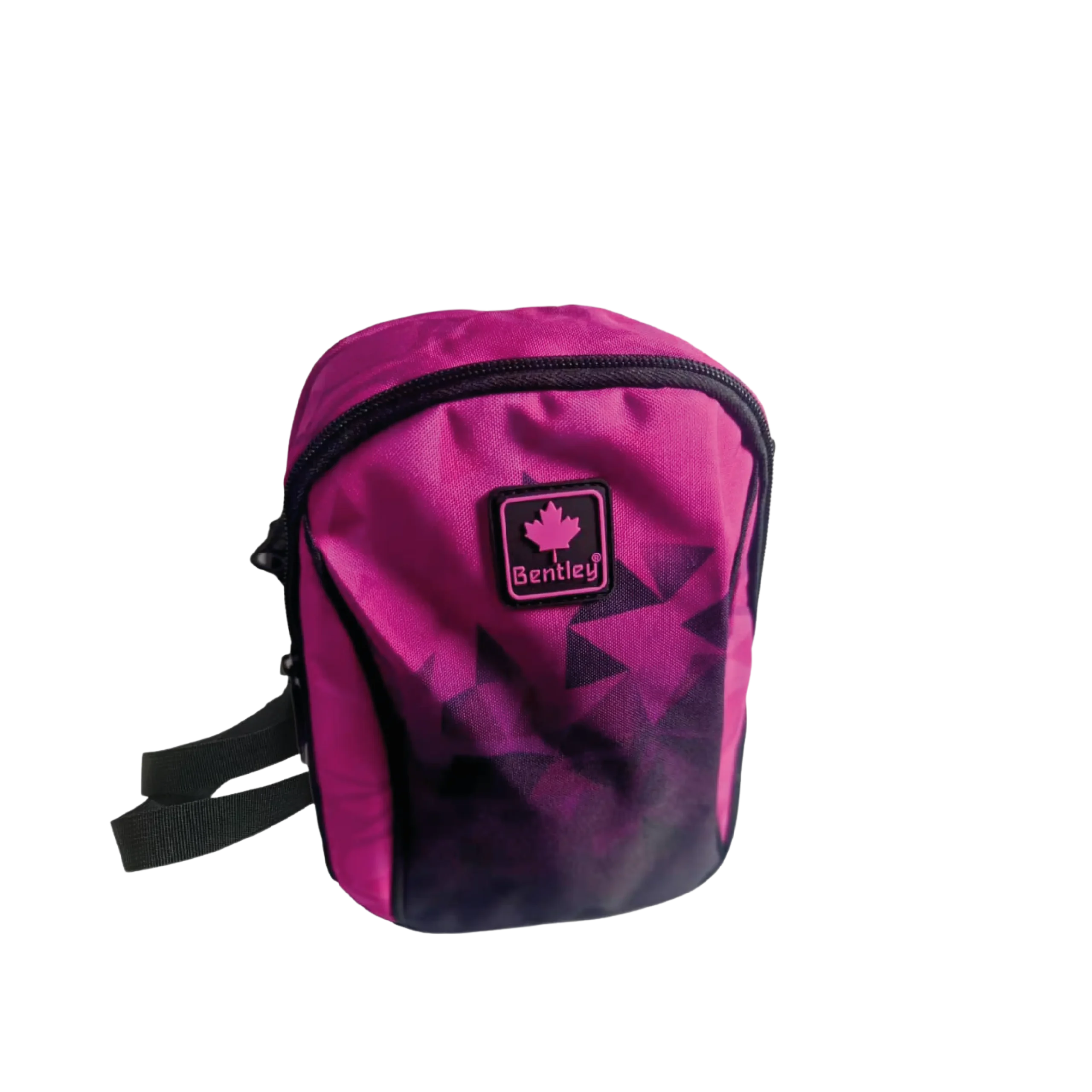 Bentley 2570 black & magenta 1 zipper lunch bag