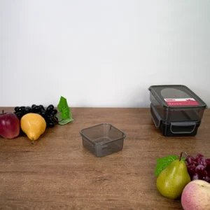 Bentley 380ml square black lunch box1