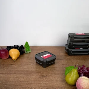 Bentley 520ml airtight square black lunch box
