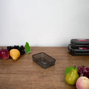 Bentley 600ml airtight rectangular black lunch box1