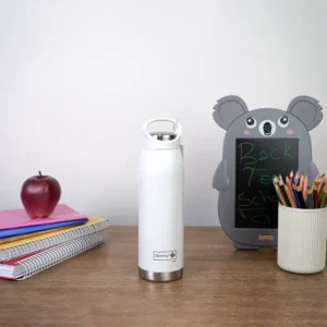 Bentley 600ml stainless white water bottle