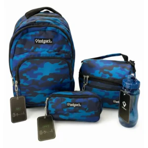 Bodypack 4pcs blue camo large backpack set