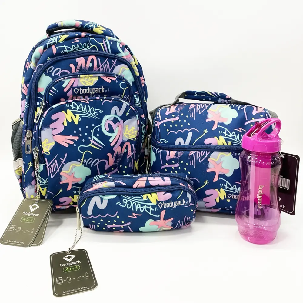 Bodypack 4pcs graffiti design medium backpack set