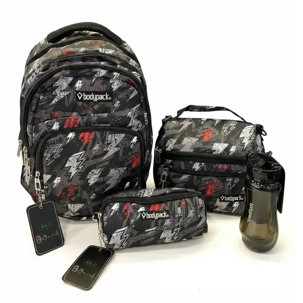 Bodypack-4pcs-Lightning-Bolts-Large-Backpack-Set Bodypack 4pcs lightning bolts large backpack set