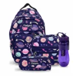 Bodypack 4pcs space design large purple backpack set