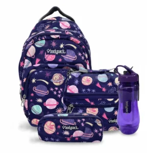 Bodypack 4pcs space design large purple backpack set