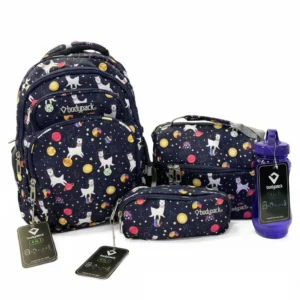 Bodypack 4pcs space design medium dark purple backpack set
