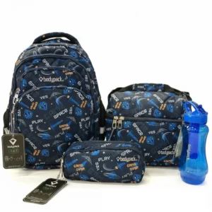 Bodypack 4pcs space design medium navy blue backpack set