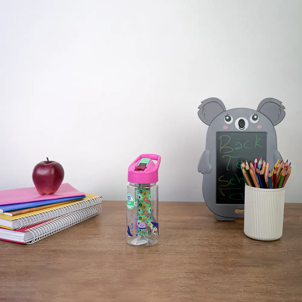 Cool gear 414ml flower design pink water bottle