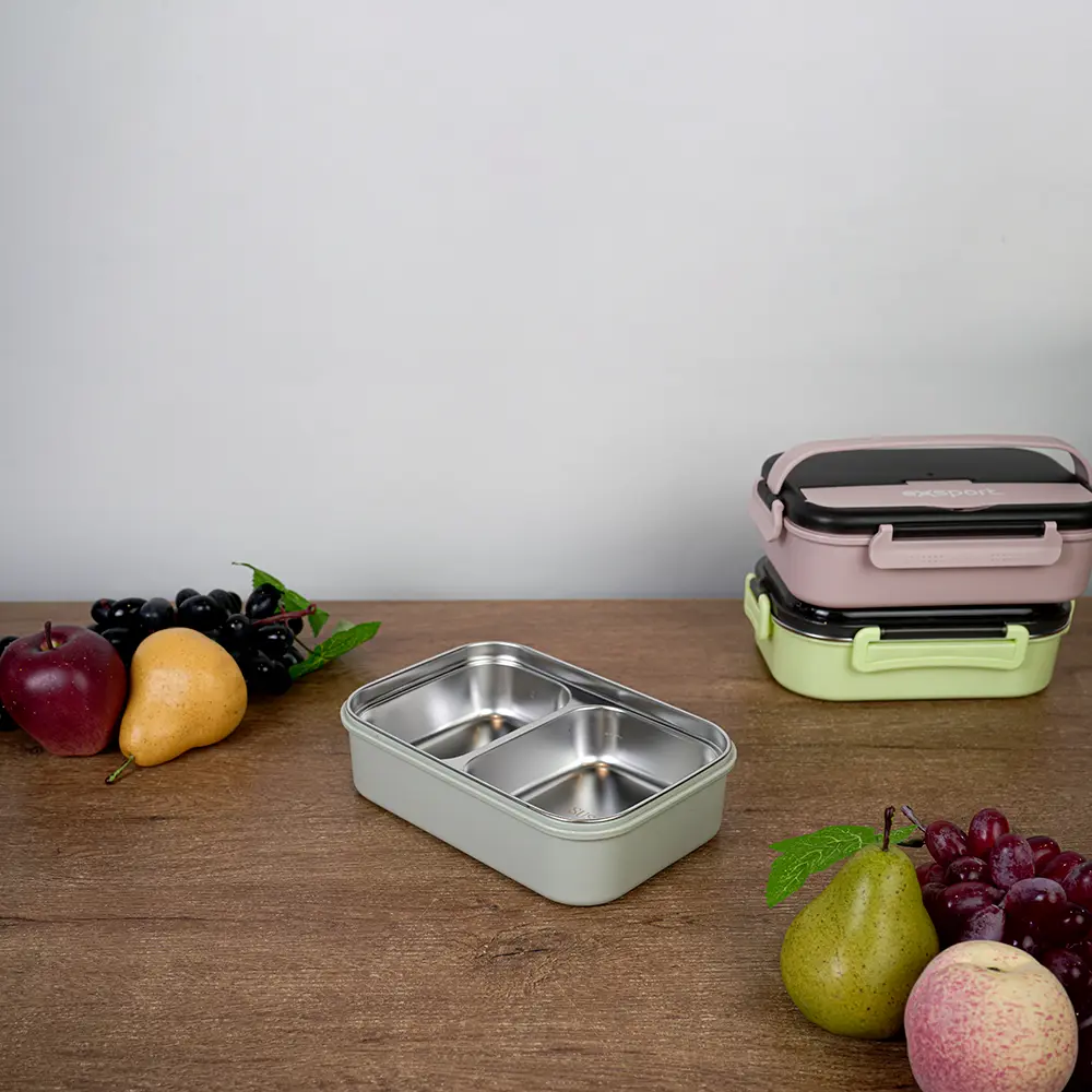 Exsport-1L-Airtight-Rectangular-2-Sections-Grey-Lunch-Box2 Exsport 1l airtight rectangular 2 sections grey lunch box2