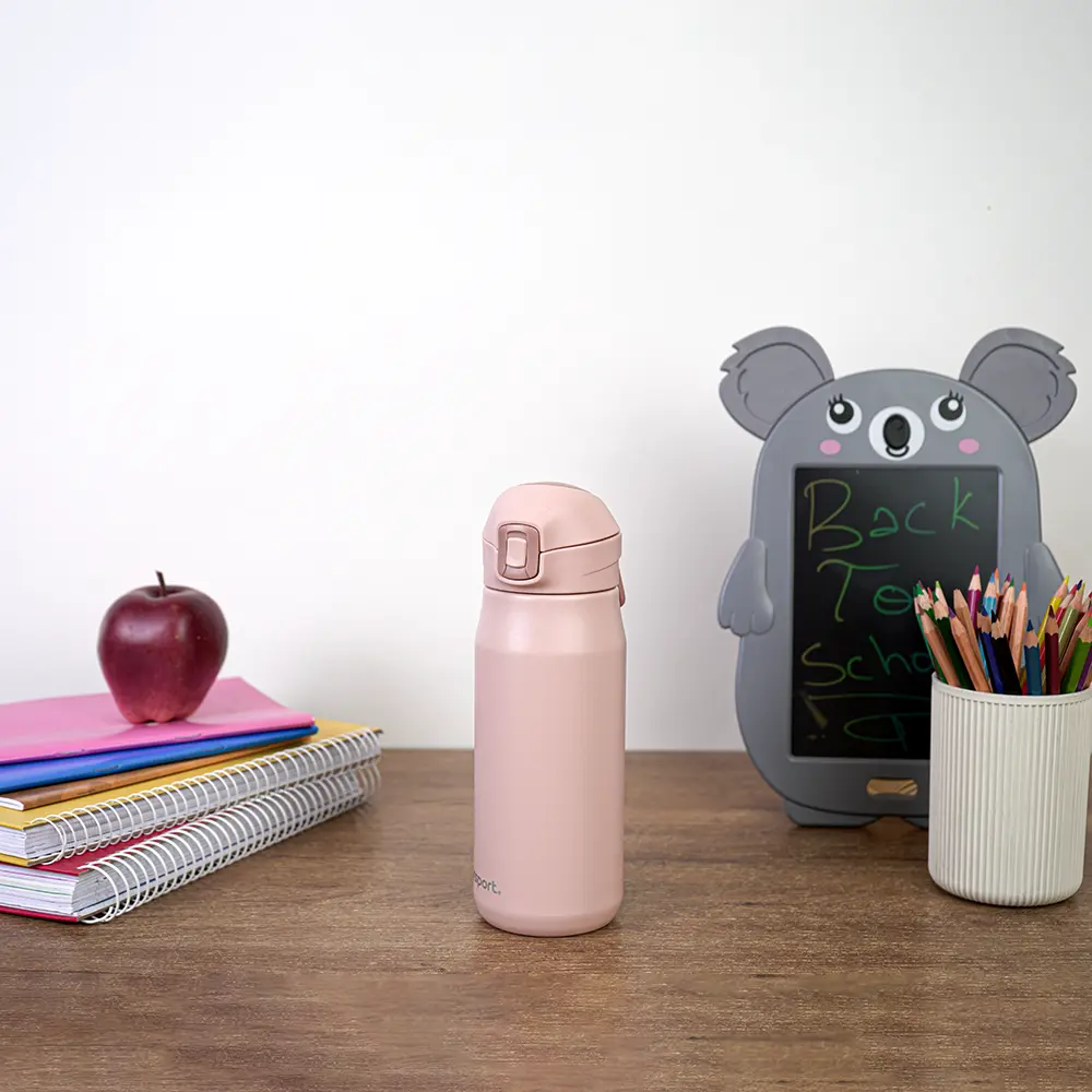 Exsport 550ml stainless pink water bottle